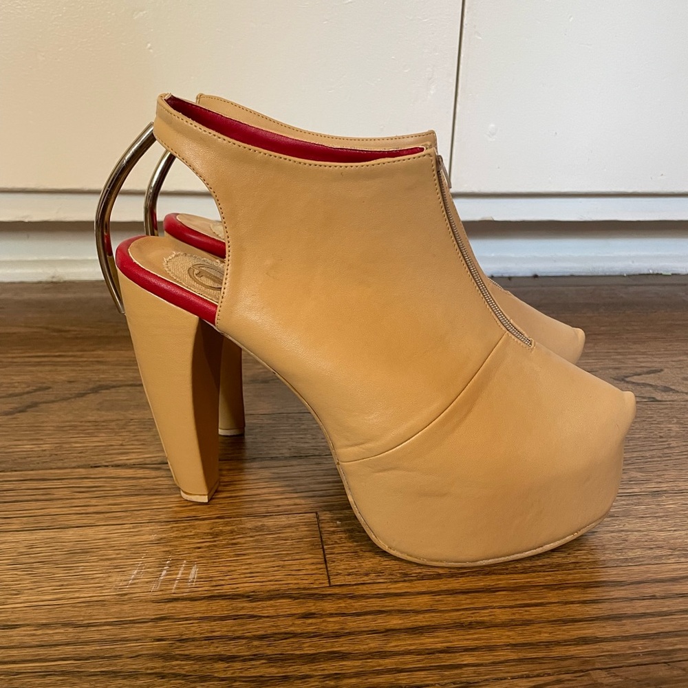 Gold Dot leather booties size 10